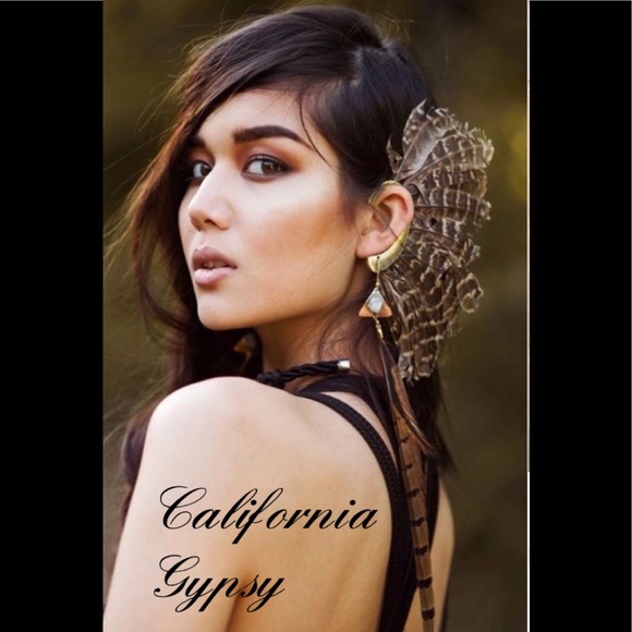 Hippie festival  gypsy feather ear piece - Picture 5 of 8